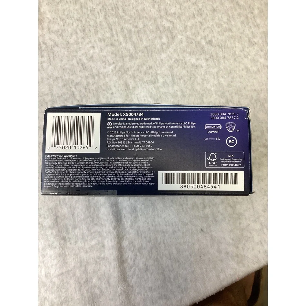 Philips Norelco Shaver 5000X Series X5004/84 Wet Dry Electric Shaver New..
